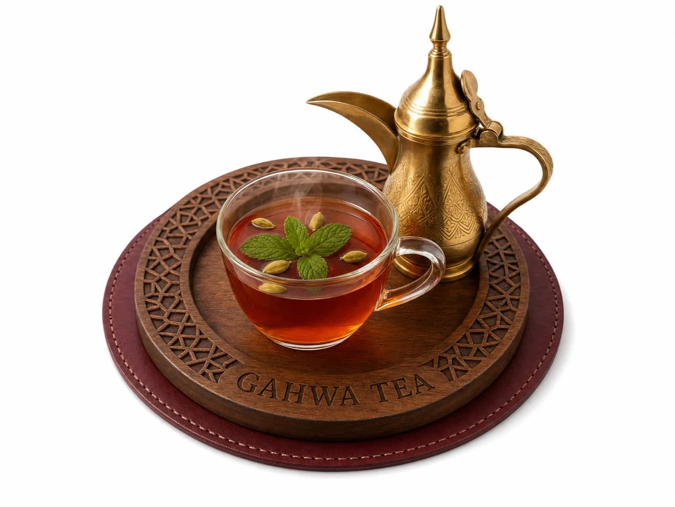 Gahwa Tea's spiced tea with mint and cardamom